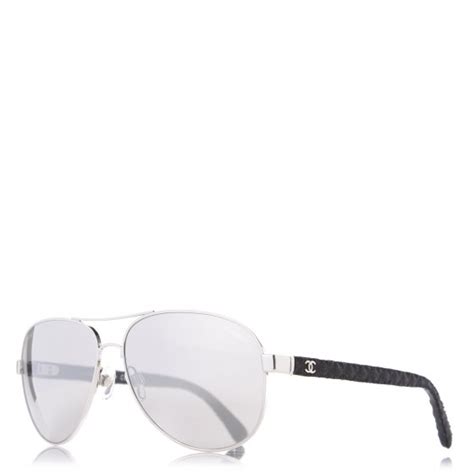 chanel sunglasses 4207|CHANEL Pilot Quilting Sunglasses 4207 Silver .